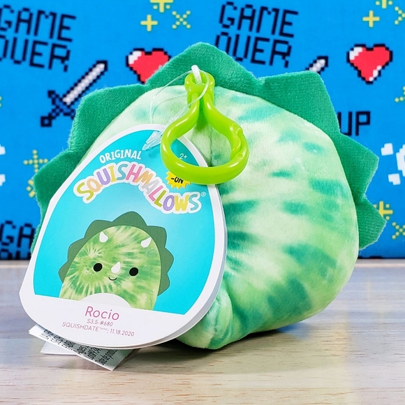 Squishmallow Rocio the Triceratops 3.5" Clip UltraSoft Learning Express Plush - Picture 4 of 12